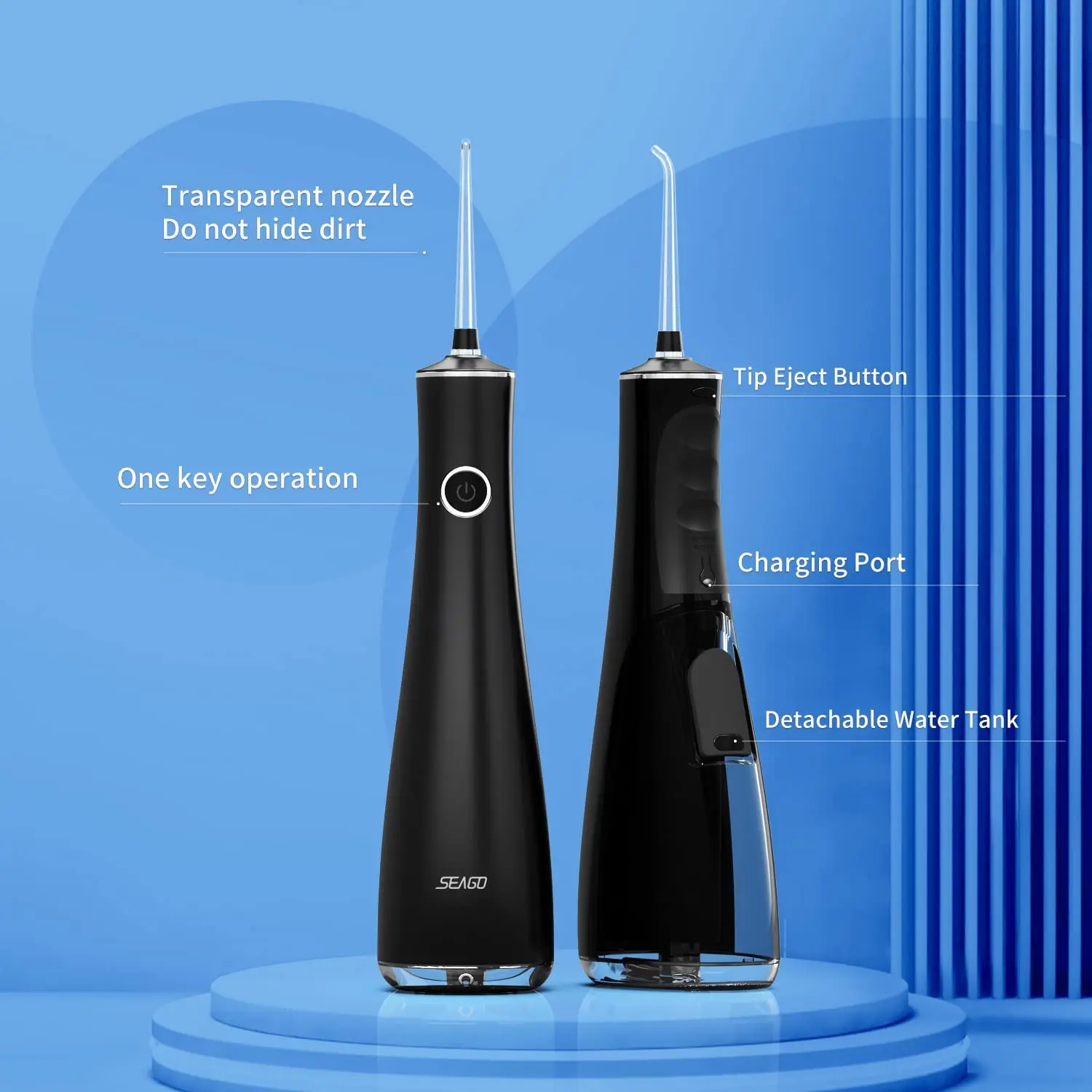 SEAGO Water Flosser Dental Water Jet SG8001 USB Rechargeable Waterproof Teeth Cleaner for Teenages