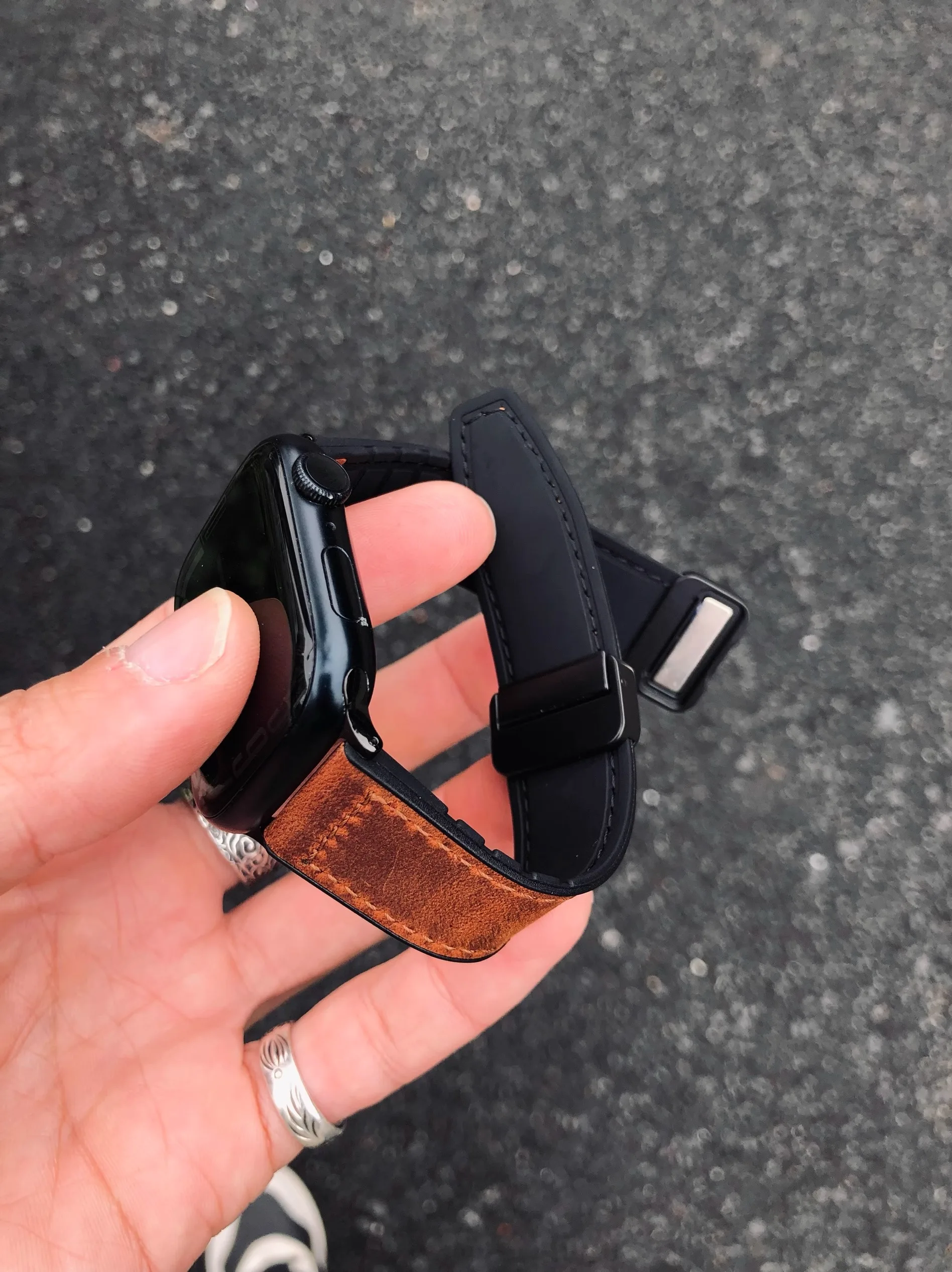 Kakeband Separate Magnetic Buckle Suitable for Watch iwatch Strap S10 Soft Leather Silicone 987 Trend    T221