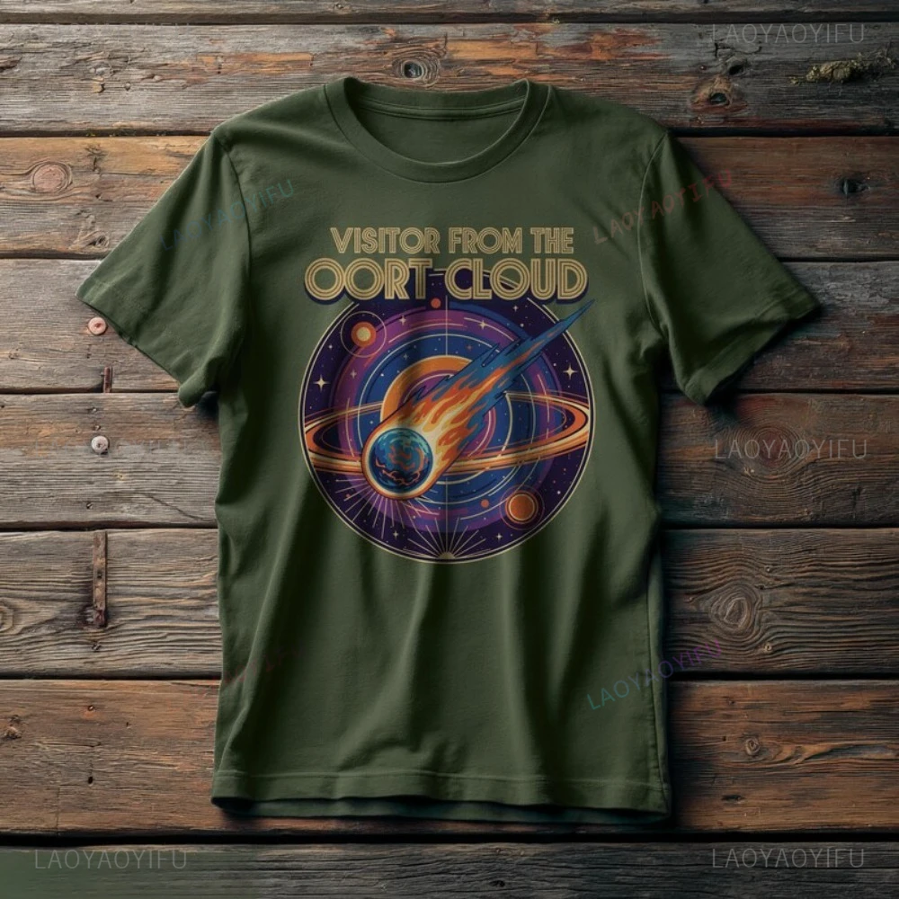 Retro Space Graphic 3I ATLAS Oort Cloud Astronomy Science TShirt Interstellar Comet T-shirt Casual Fashion Loose Unisex Tees