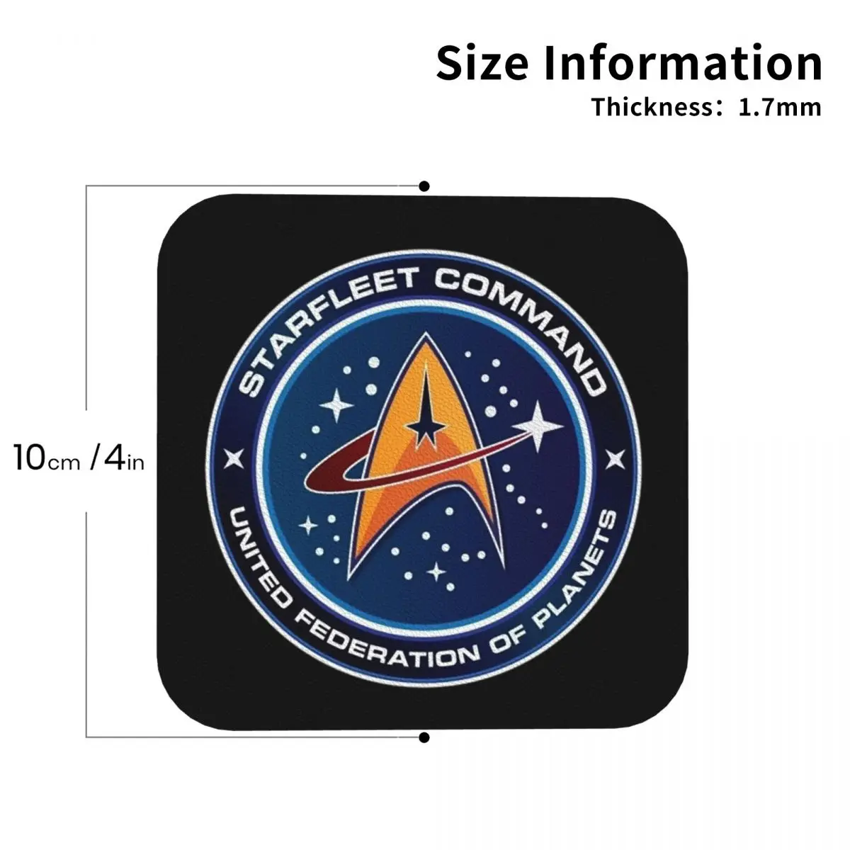Star Treks Science Fiction TV Series Coasters Kitchen Placemats Non-slip Insulation Cup Coffee Mats Tableware Pads Set of 4