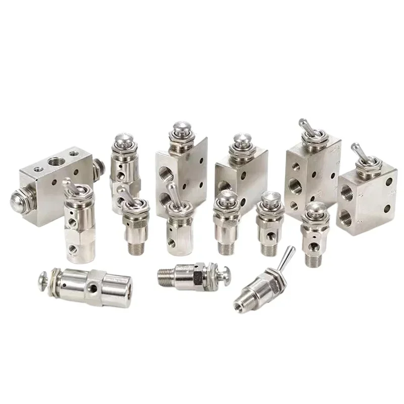 Air Pneumatic Mechanical Valve 2 Position 5 Way Toggle Button Switch TAC2-41V 31V 41P 31P 41PP TAC-4V 4P 3P 3V TV-3S