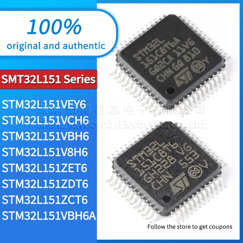 Original STM32L151VEY6 STM32L151VCH6 STM32L151VBH6A STM32L151VBH6 STM32L151V8H6 STM32L151ZET6 STM32L151ZDT6 STM32L151ZCT6