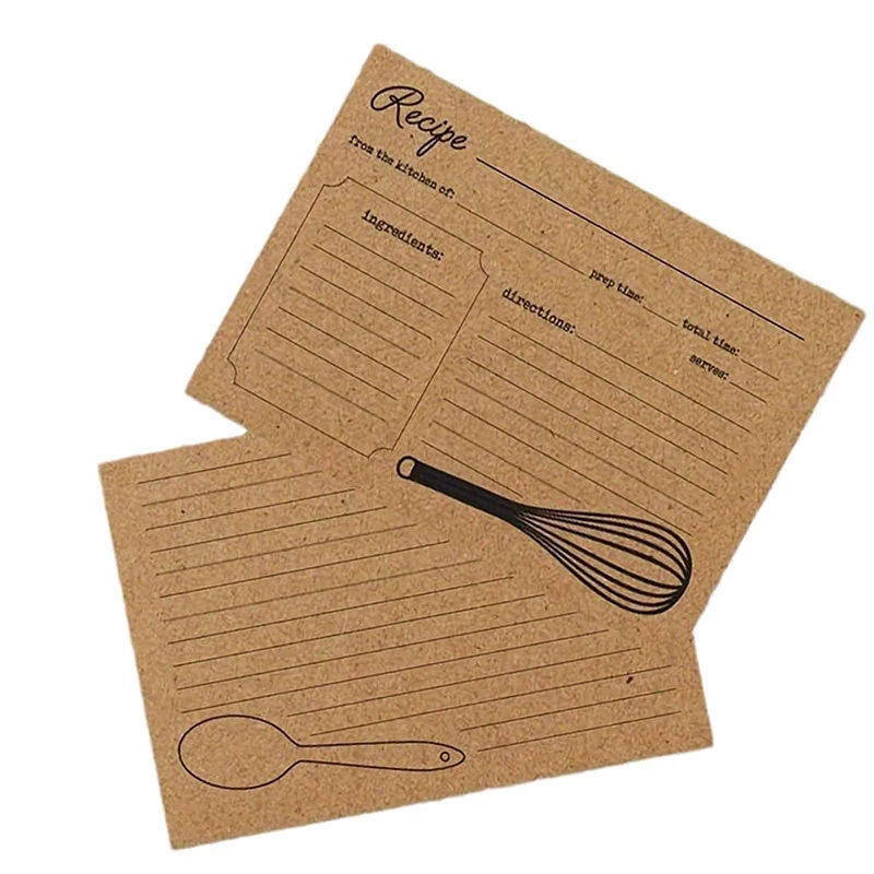 10Pcs Recipe Cards 4x6Inch Double Sided Blank Recipe Cards For Cooking Baking And Kitchen Storage Organization