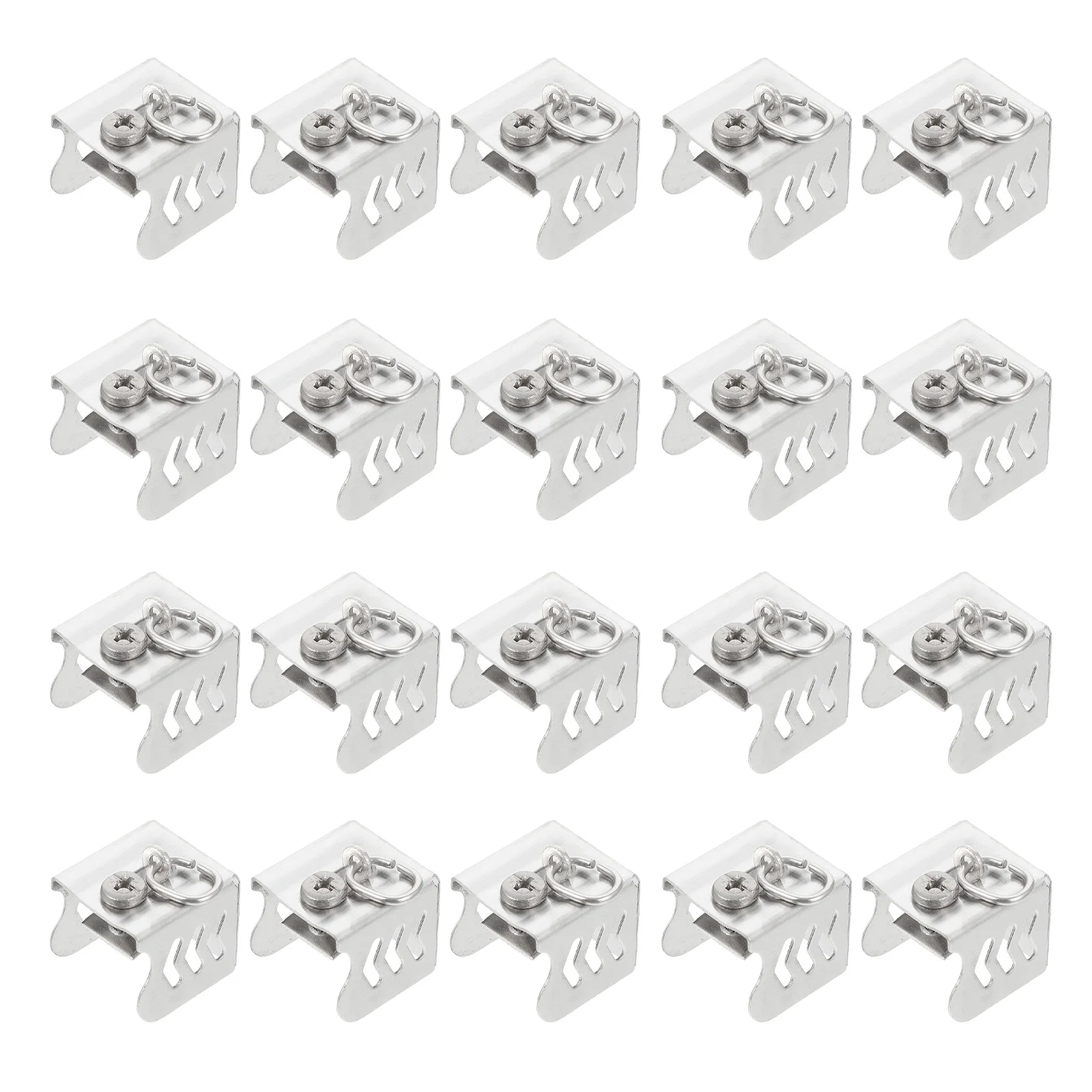

20pcs Stainless Steel Curtain Track End Covers Sealing Plugs for Rod Rail Living Room Bedroom Office Accessories Decorative