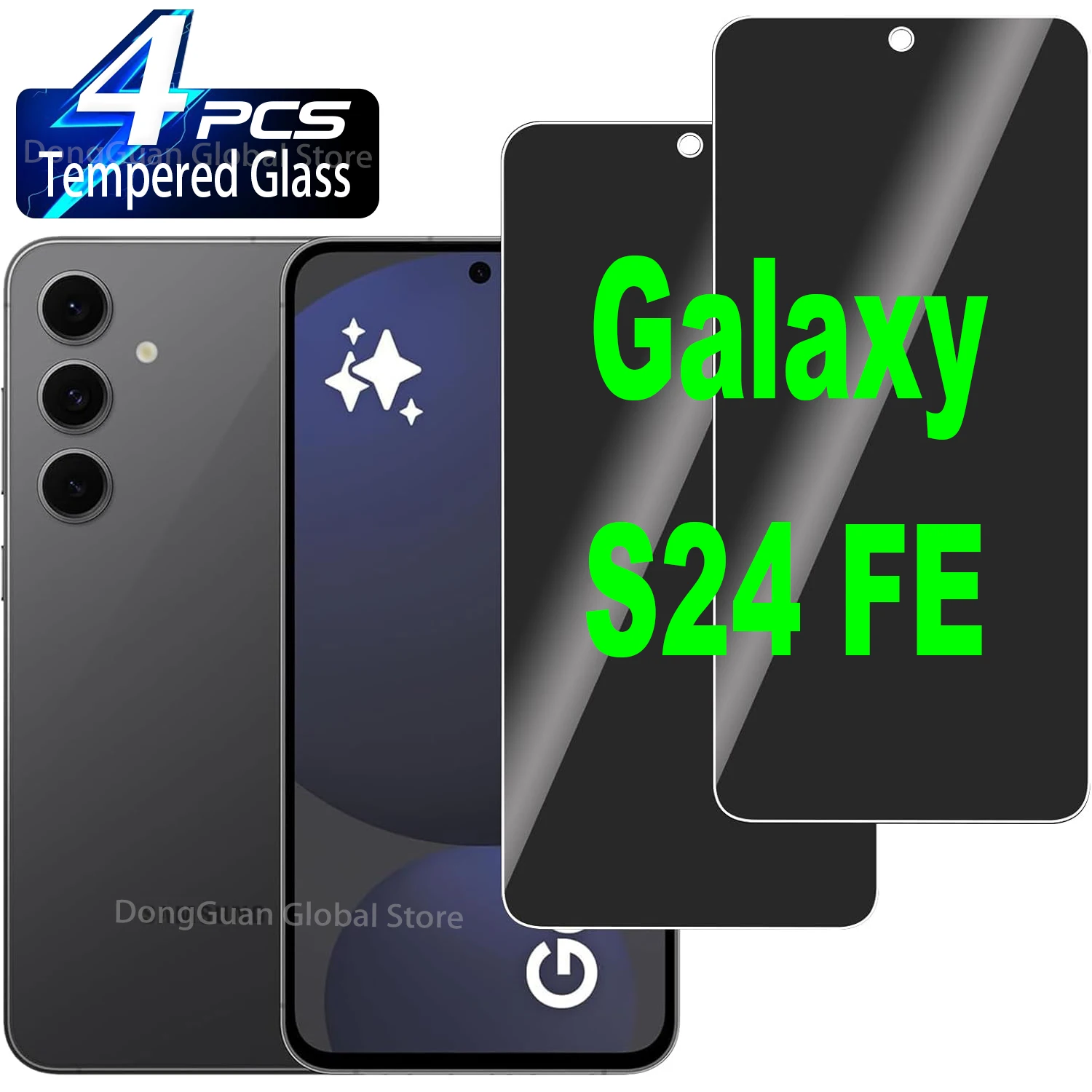 

2025 New For Samsung Galaxy S24 FE Anti Spy Tempered Glass Not Support Fingerprint Unlocking