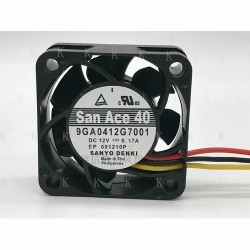 

C 1 PCS FOR SANYO Fan San Ace 40 9GA0412G7001 DC 12V 0.17A 4015 4CM 3 Pin cooling fan