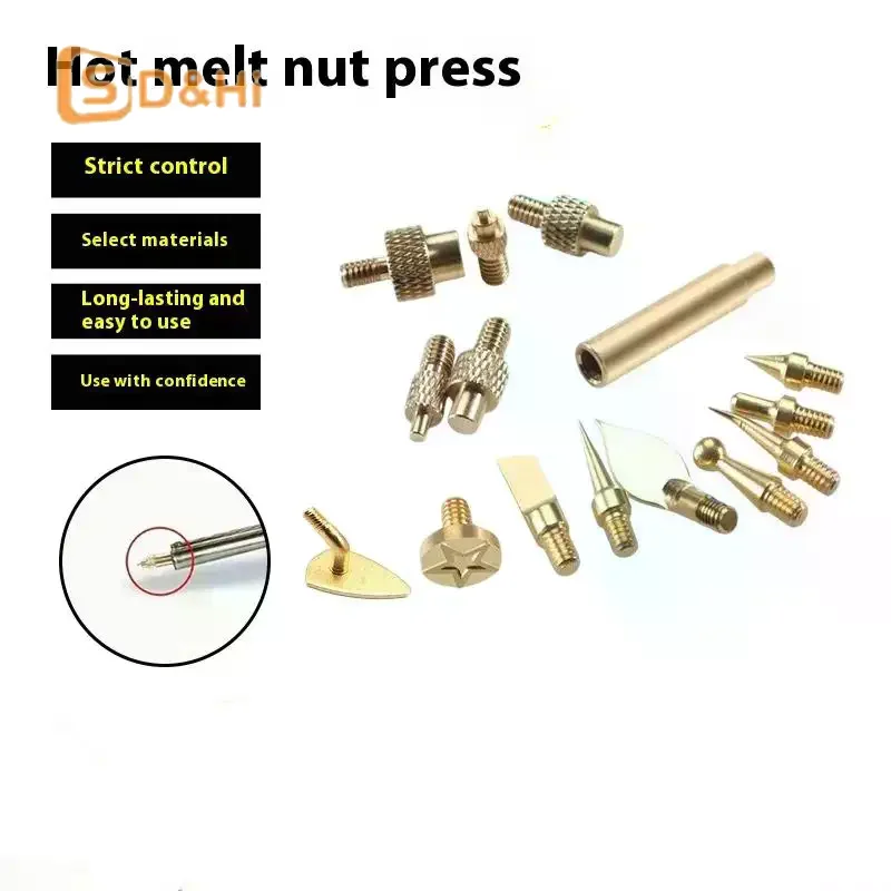 

Набор латунных резьбовых вставок (7/9/10 шт./уп.) M2-M8 для паяльника, для 3D-принтеров и работы с пластиком