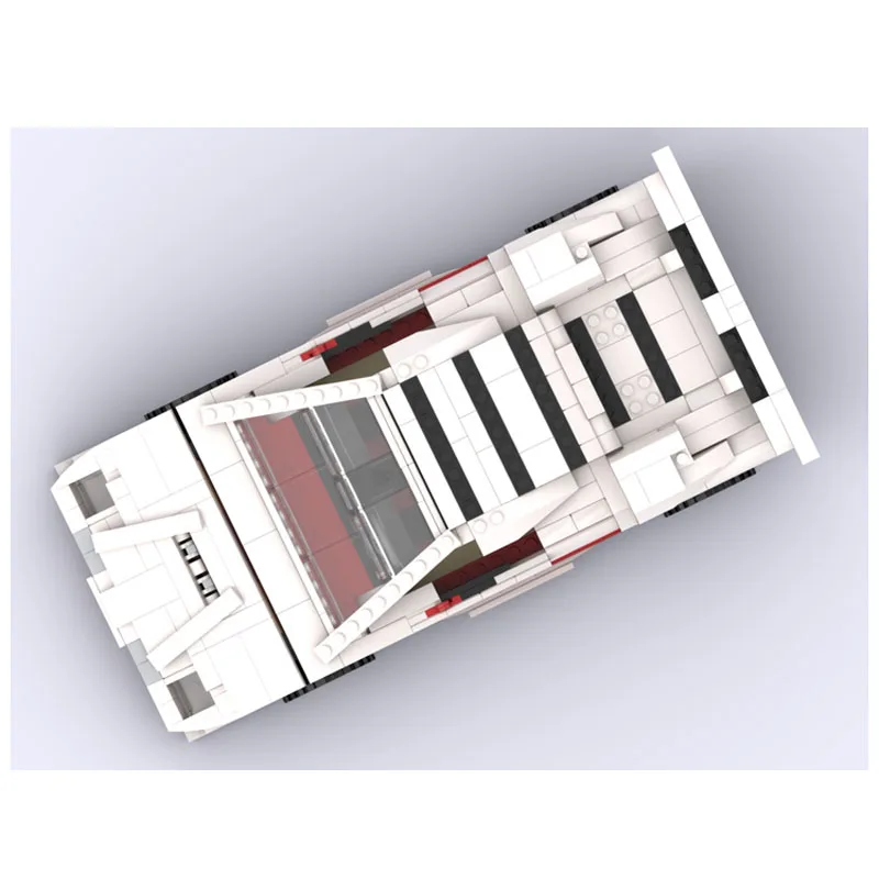 MOC-103388 Classic Movie Series Supercar Assembly Stitching Building Block Model• 771 Parts MOC Creative Building Block Toy