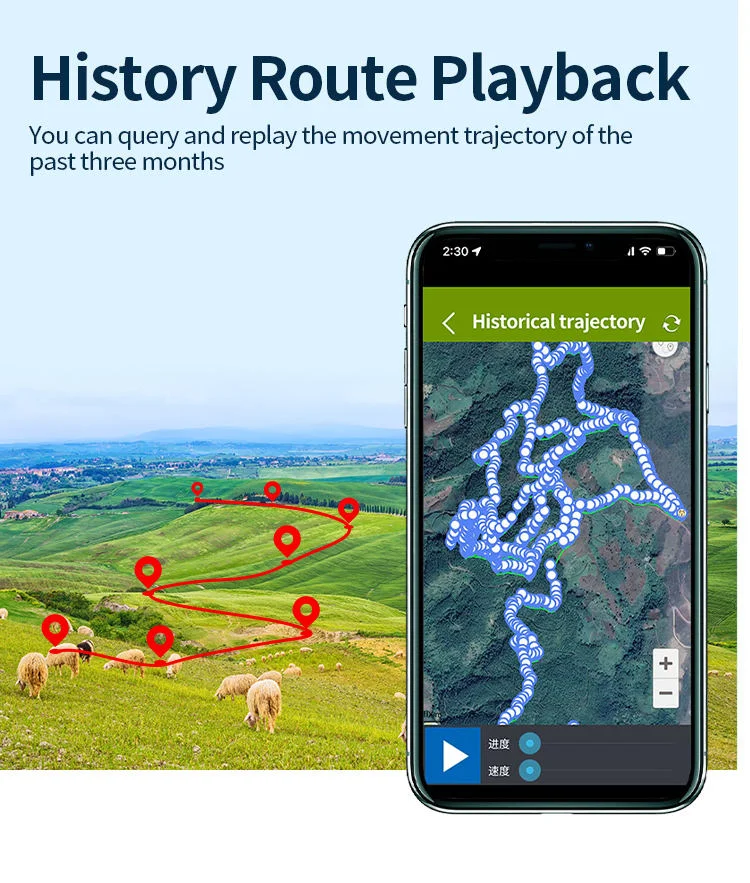 牛追跡用歩数計付き電気ショックGPSトラッカー GPSONE - Gps Tracker Cattle Collar のレビューと価格