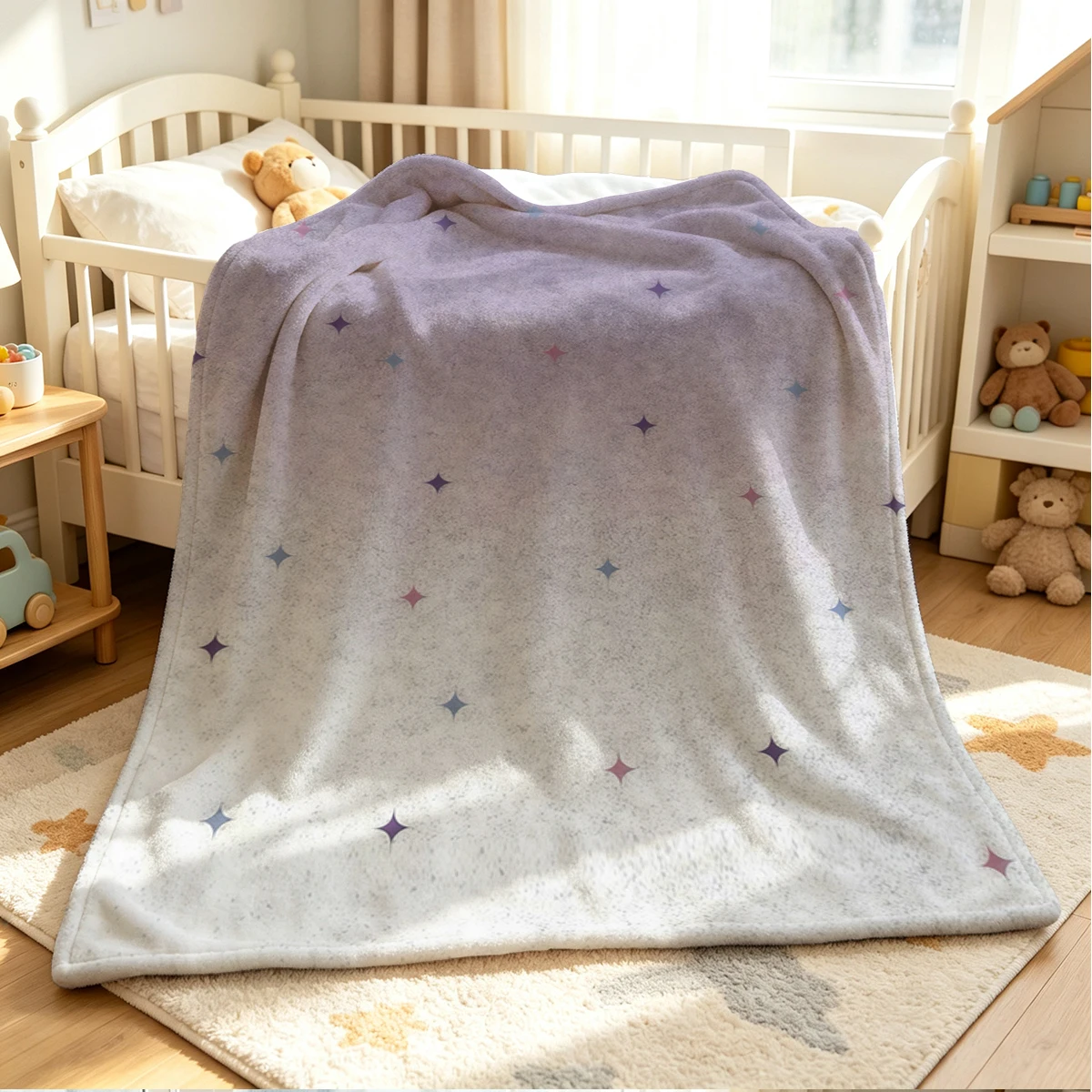 Twinkle Dust Flannel Blanket Warm Soft Halloween Christmas Couch Warm Cozy Decorative Decor Gift for All Season