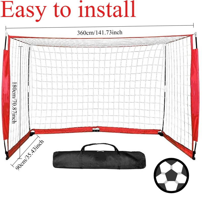 

Square Tube Football Door Foldable, Door Family Children's Indoor and Outdoor Sports Football Net Soccer Training Equipment