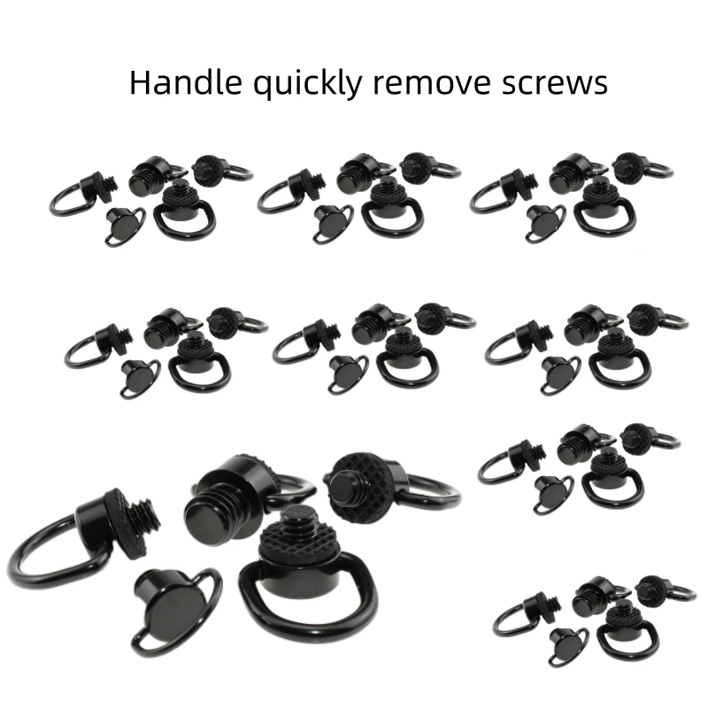 5/3/1pcs Black Stainless Steel Quick-fitting Plate Camera Shoulder Strap Screw Pan/tilt Inch Fixing Ring With Handle