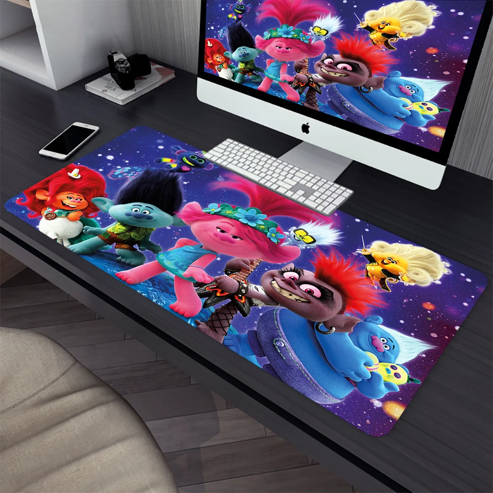 Trolls World Tour Large Gaming Mouse Pad Computer Mousepad PC Gamer Laptop Mouse Mat Office Mausepad XXL Keyboard Mat Desk Pad