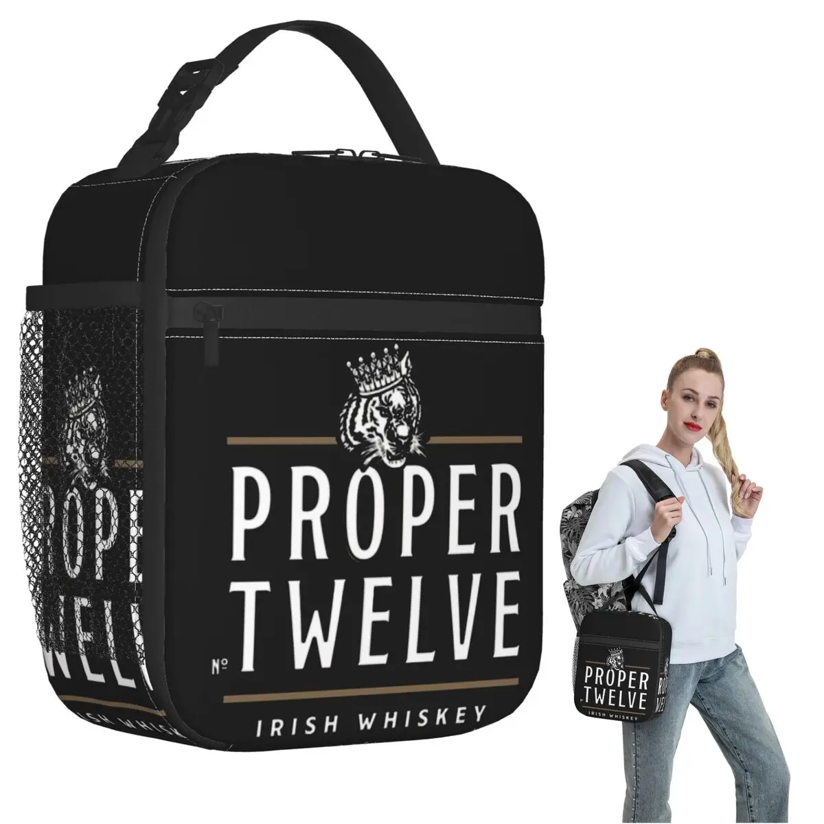 

Изолированная сумка для обеда Proper 12 Proper Twelve Irish Whiskey для женщин и детей, портативная термосумка для еды