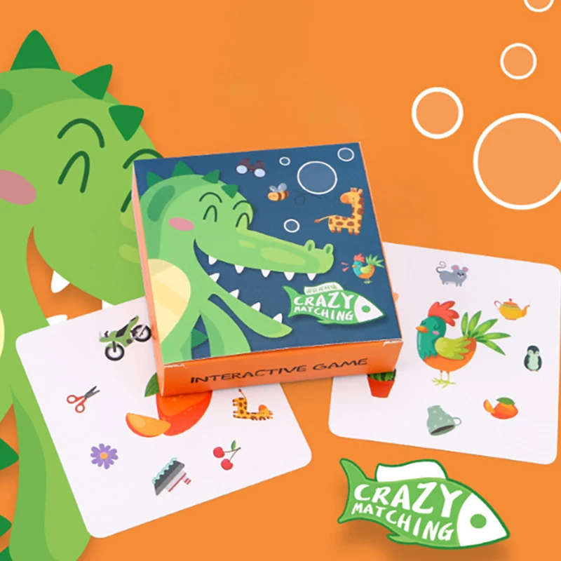 

Crazy Pair Concentration Training Game For Kids Puzzle Board Game Interactive Animal Card Pair Pairing Children's Party Games