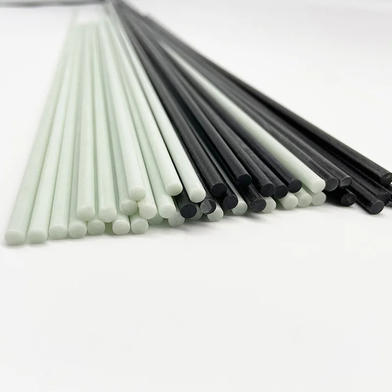 10PC Black Glass Fiber Rod All Diameters 1mm-13mm Solid Fiberglass Round Bars Arch Tent Mosquito Net Bracket Length 500mm