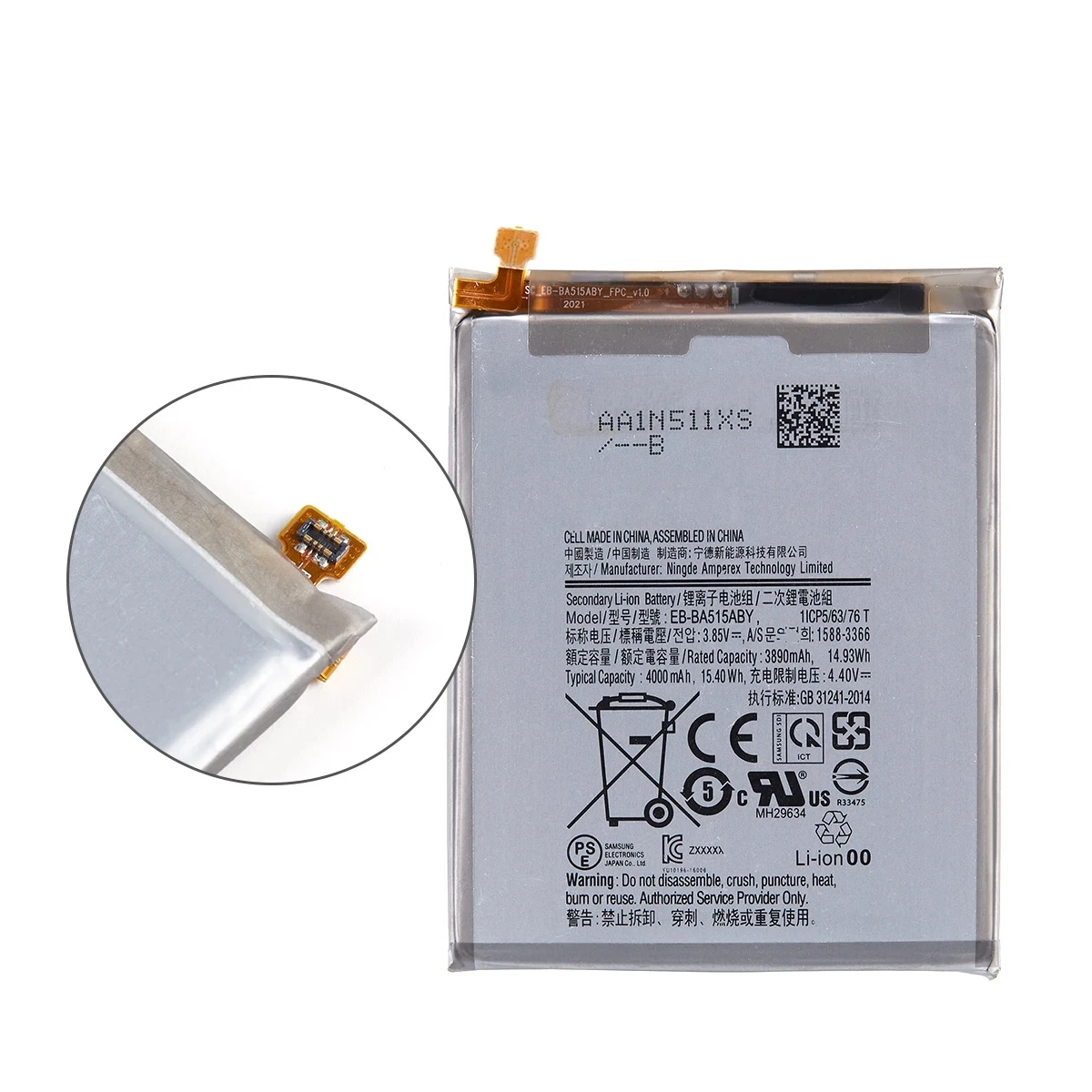 

100% Orginal EB-BA515ABY 4000mAh Replacement Battery For Samsung Galaxy A51 SM-A515 SM-A515F/DSM Mobile phone