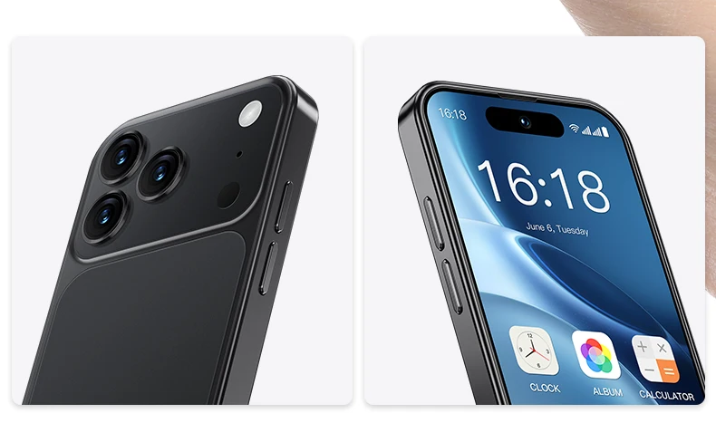 SOYES XS19 MAX LTE 4G Mini Smartphone Android 15.0 6GB RAM 128GB ROM Dual SIM 2900mAh Face Unlock Small Mobile Phone