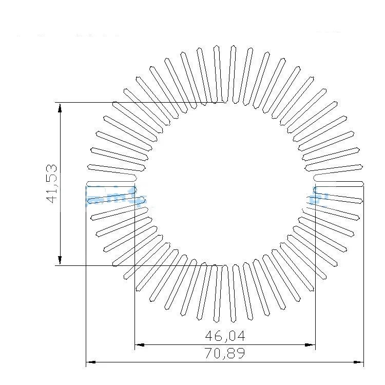 sunflower radiator 71x41mm Sunflower heat sink aluminum alloy round radiator aluminum LED heat sink customize