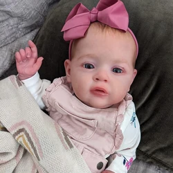 NPK 55CM New Arrival Reborn Baby Doll Mary Ann Already Painted 3D Skin with Many Details Veins Handmade Bebe Reborn