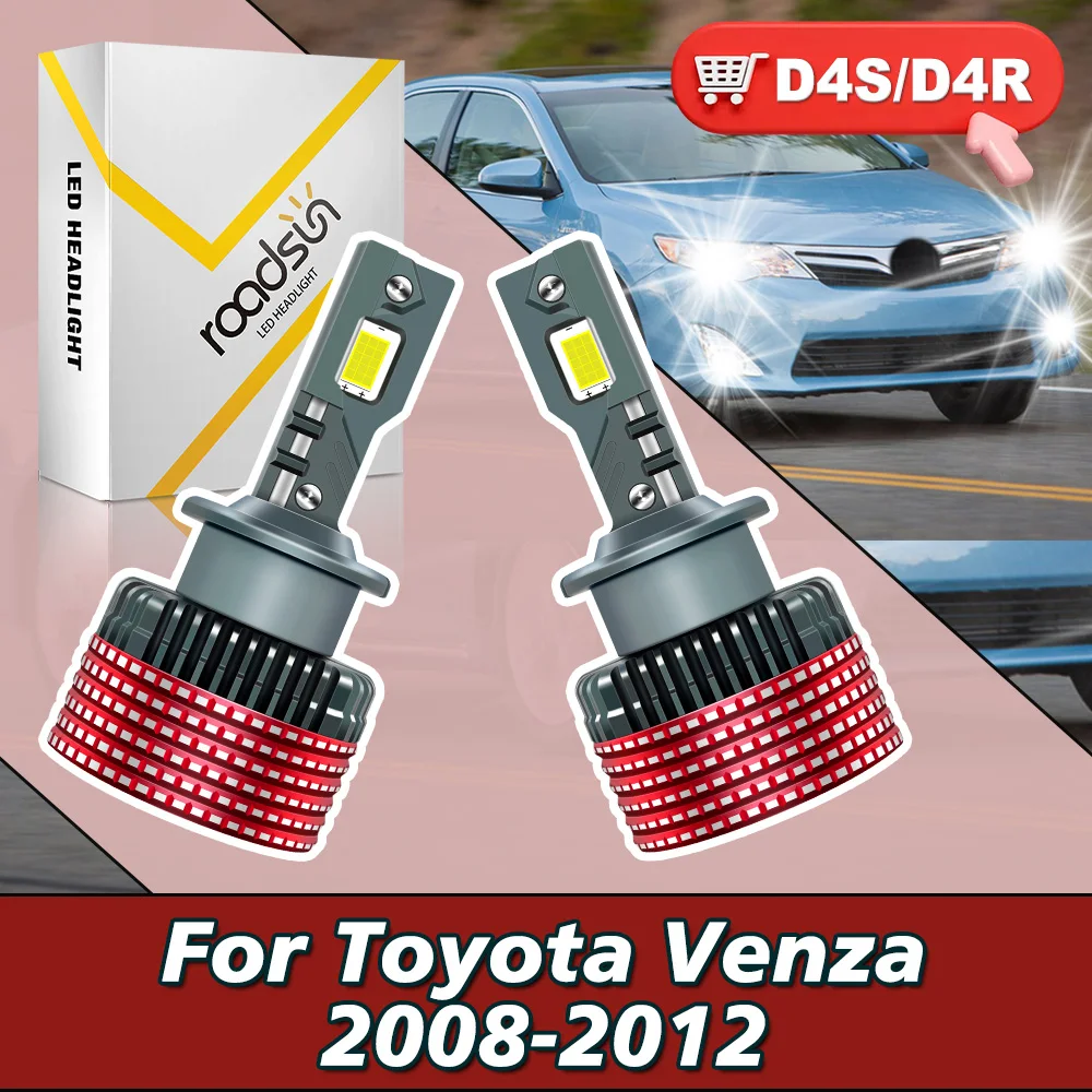 

D4S D4R LED Headlights Original HID For Toyota Venza 2008-2012 LED Plug and Play 6500K 12V D4S D4R LED BULB
