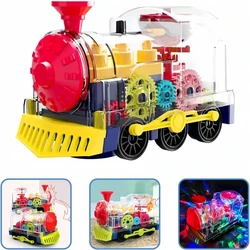 Children's Electric Train Toy with Music and Lighting, Automatic Steering for All-round Walking, Suitable for Boys and Girls Puz