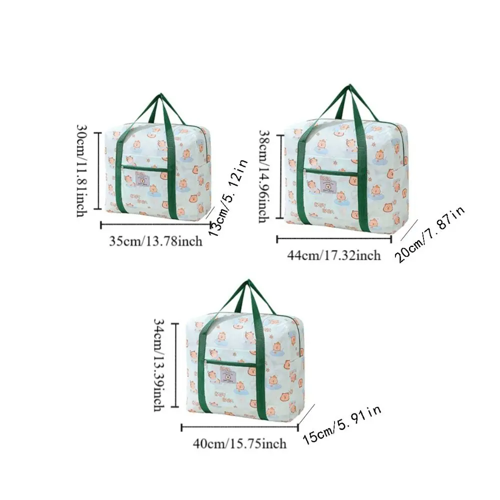 Capybara Large Capacity Foldable Travel Bag Cartoon Multifunctional Student Quilt Storage Bag WaterProof Lightweight