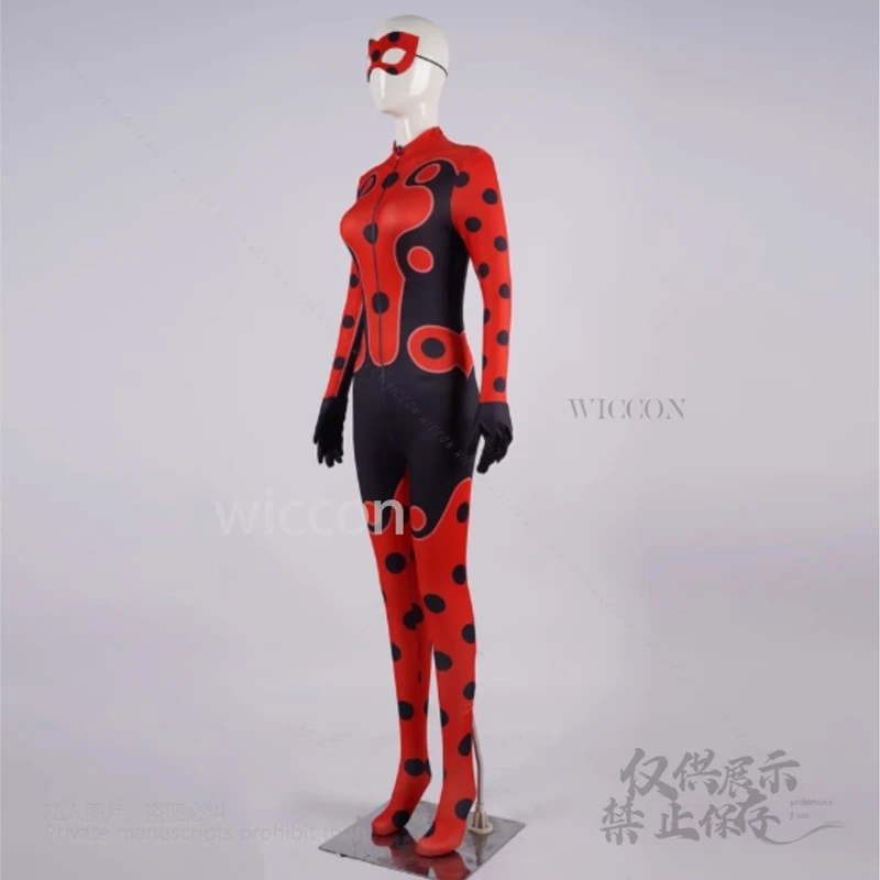 Ladybug Reddy Kawaii Miracle Girls Season 6 Onesie Women Girls Cosplay Costume Wigs XS-2XL 120-150 Halloween Show Tights Costume