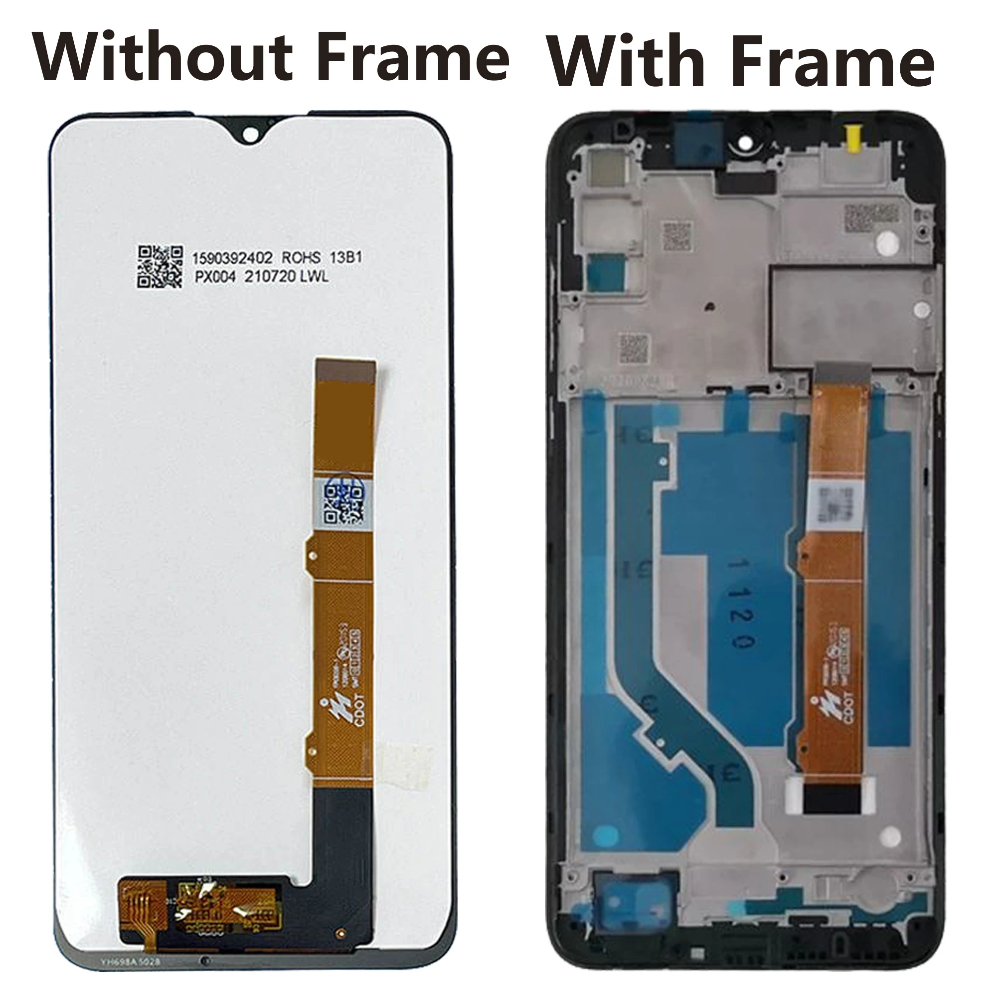 Original Lcd Full With Frame For Alcatel 3L 2020 5029  Touch Screen Digitizer Panel Assembly Display Replacement Repair parts