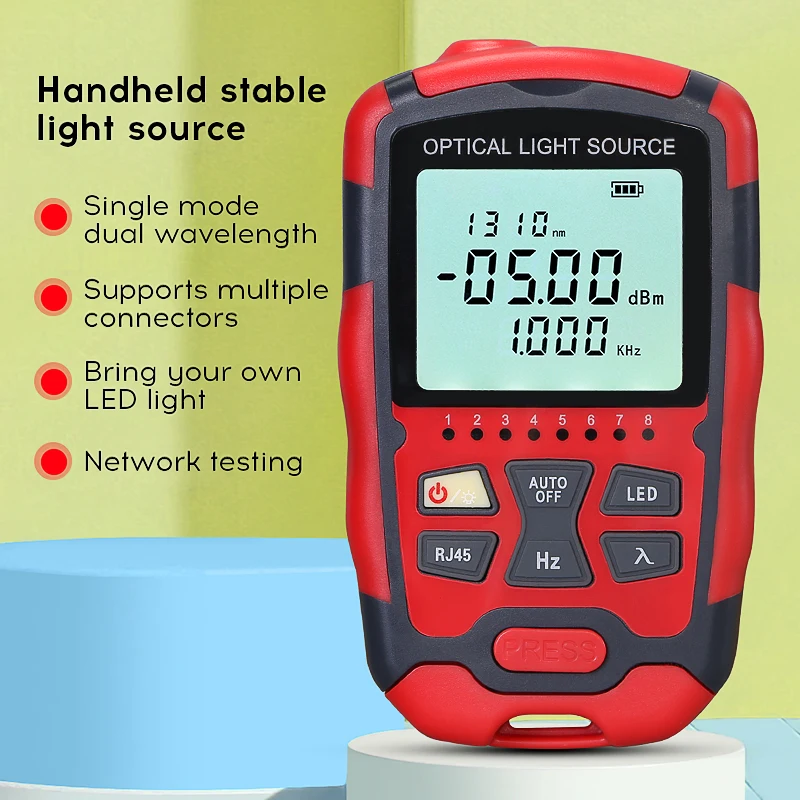 

COMPTYCO AUA-M1315(Dry Cell)/AUA-MC1315(Rechargeable) Mini Stable Light Source 1310nm/1550nm OLS Fiber Optic Testing Tool