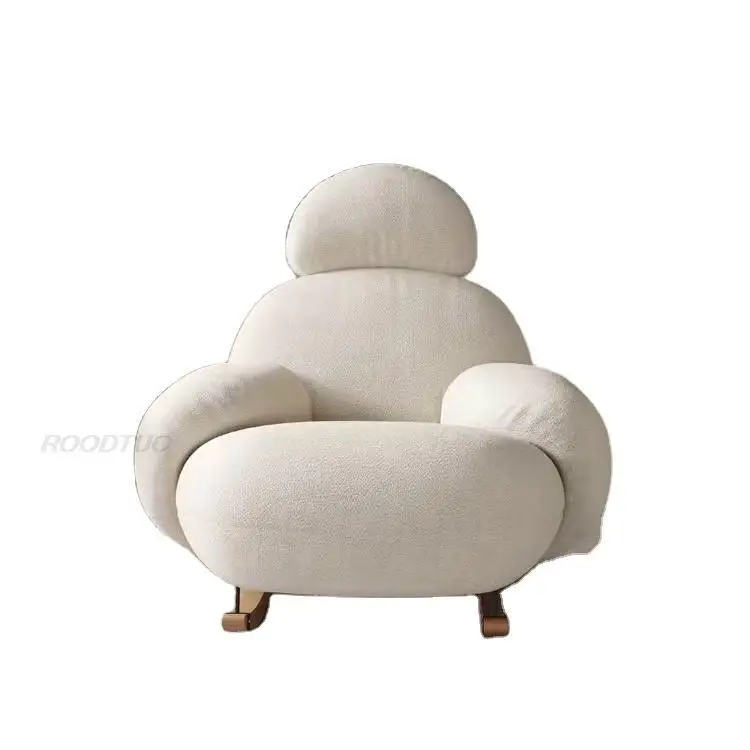 Modern Classic fotel wypoczynkowy do spania dom umeblowanie pojedyncza Sofa fotel bujany meble do salonu biała Sofa