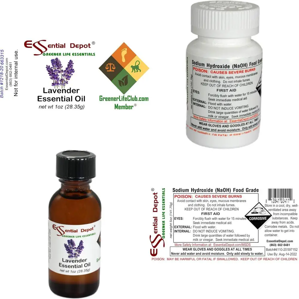 

R.E.D. Soap Mg Starter Soap Kit - includes pre-measured ingredients to make a loa o soap and a R.E.D. Natural Silicone Mold