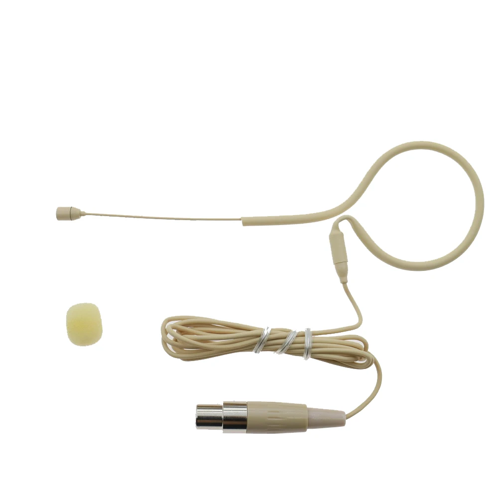 

Beige Single Earset Hook MX153 Headset Microphone For Shure UR4D+ MX153T/O ULX SLX PGX QLX AD4D ULXD Wireless TQG Plug