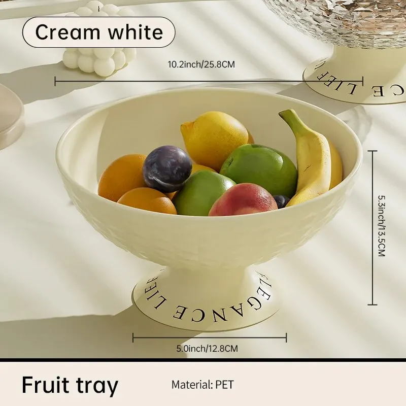 UFORU Light Luxury  Fruit Dish,Home Living Room Coffee Table Candy Snack Tray organizer storage