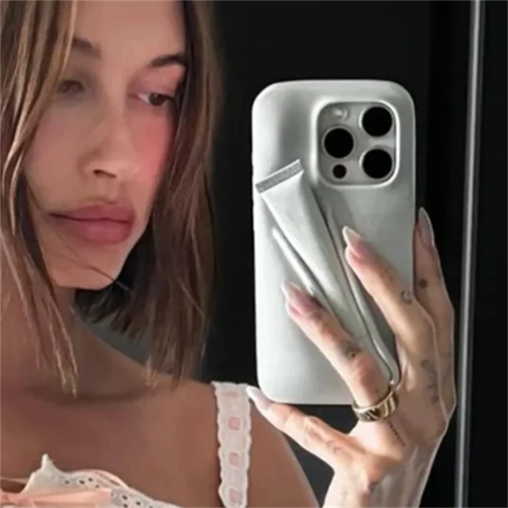 

New Silicone lip Gloss Protector phone case, lip balm, 3D makeup for iPhone 15, 14, 12, 11 Pro Max shock-proof rear phone case