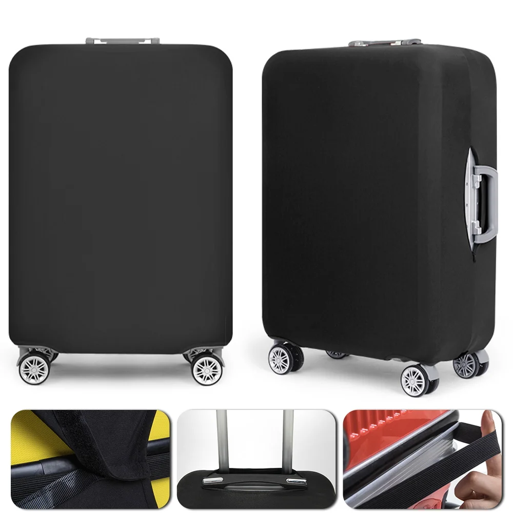 Travel Suitcase Dust Cover Luggage Protective Cover for 18-28 Inch Trolley Case 3d Printed Black Dust Cover Travel Accessories