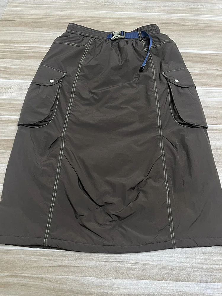 

2026 New Winter Cotton-Enhanced Skirt Casual Sle Stand Fit Polyester Fiber A-Line Skirt Mid-Waist Design Ladies' Skirt