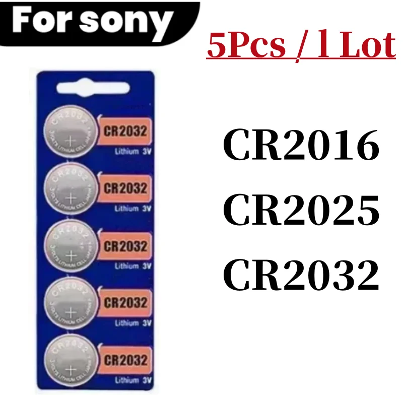 5pcs For SONY CR2025 CR2016 CR2032 Battery 3v Battery cr 2032 cr 2025 CR 2016 Batteria