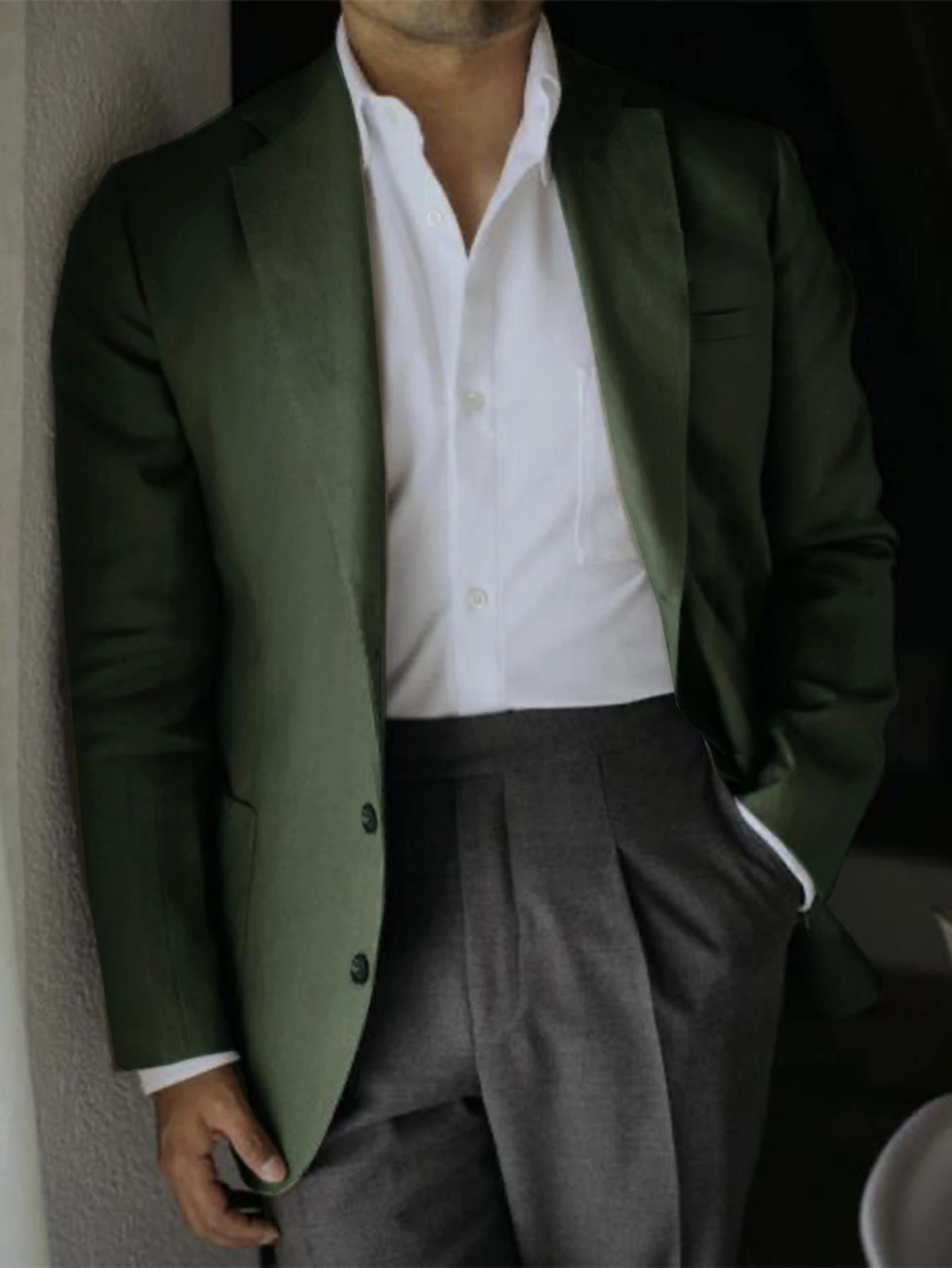 

Мужское элегантное повседневное осенне-зимнее пальто в британском стиле, новинка 2024, удобная куртка на заказ с карманом на пуговицах