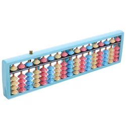 17- Rod Abacus Plastic Math Bead Counter Blue Frame Chinese Tool Abs Child for