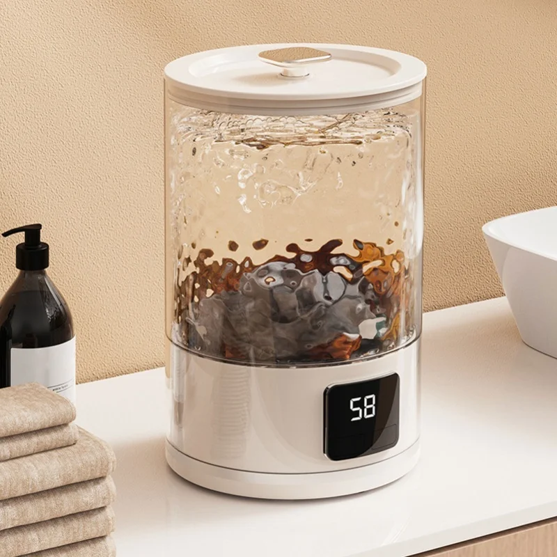 

Low Noise Portable Underwear Washer 1L Rechargeable Cordless Deep Cleaning Machine With Display Screen