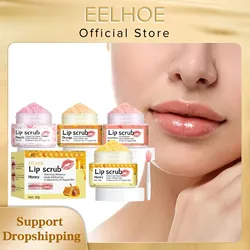 EELHOE Pink Lips Scrub Exfoliator Dead Skin Removal Lightening Fade Lip Lines Anti Dryness Moisturizing Makeup Lip Care Products