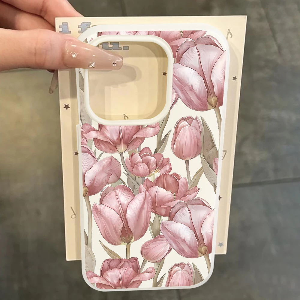 für Xiaomi Redmi Note 14 13 12 11 10 Pro Plus 4G 5G Redmi 14C 13C 15C Vintage Tulpenblumen INS Handyhülle Silikon TPU Cover – Detail 4