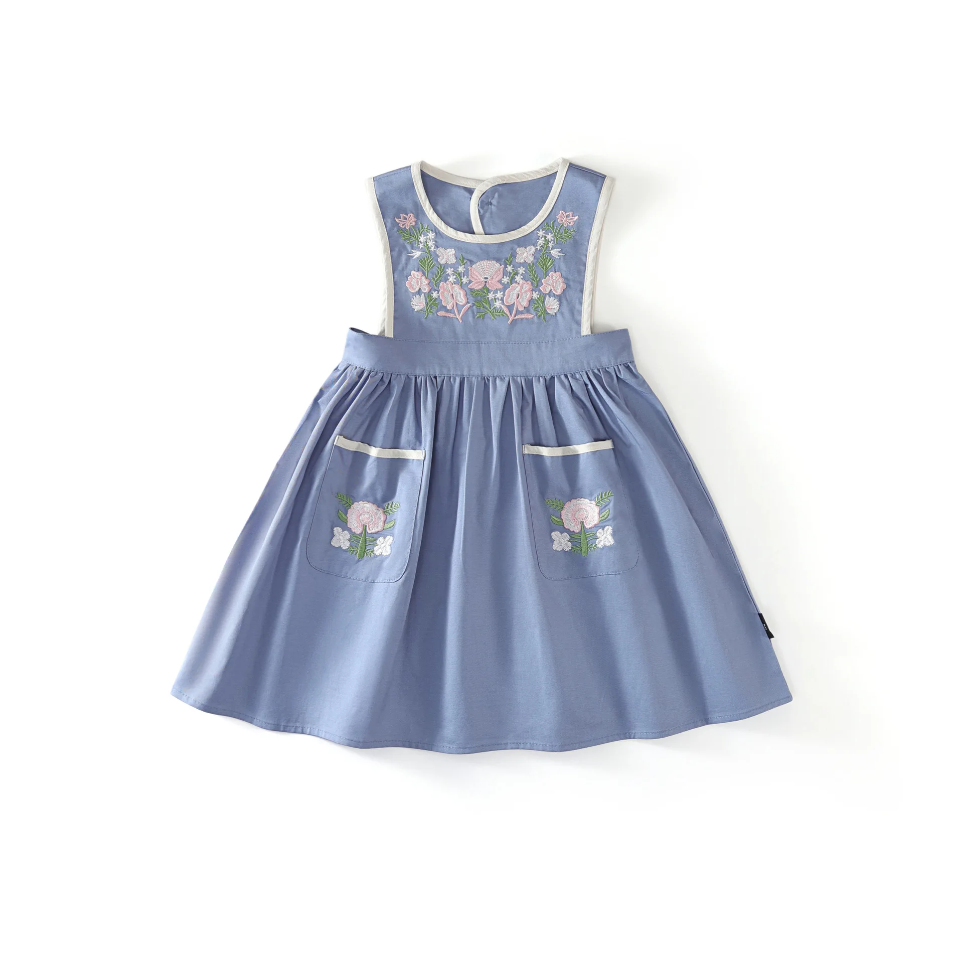 Children's Dress 2025 Spring and Autumn French Retro Style Heavy Industry Embroidered Girls' Shirt Two-piece Princess Dress