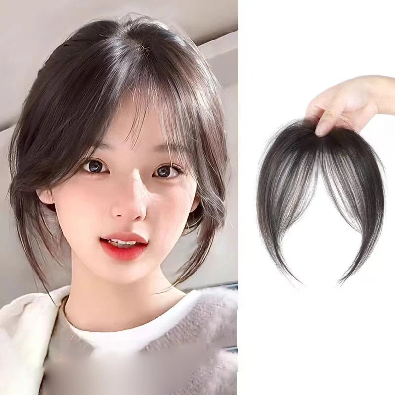 

Synthetic Straight Bangs Air Bangs Hair Extension Natural Hair Bangs False Bang Black Daily Brown Woman Daily Wear For Women​