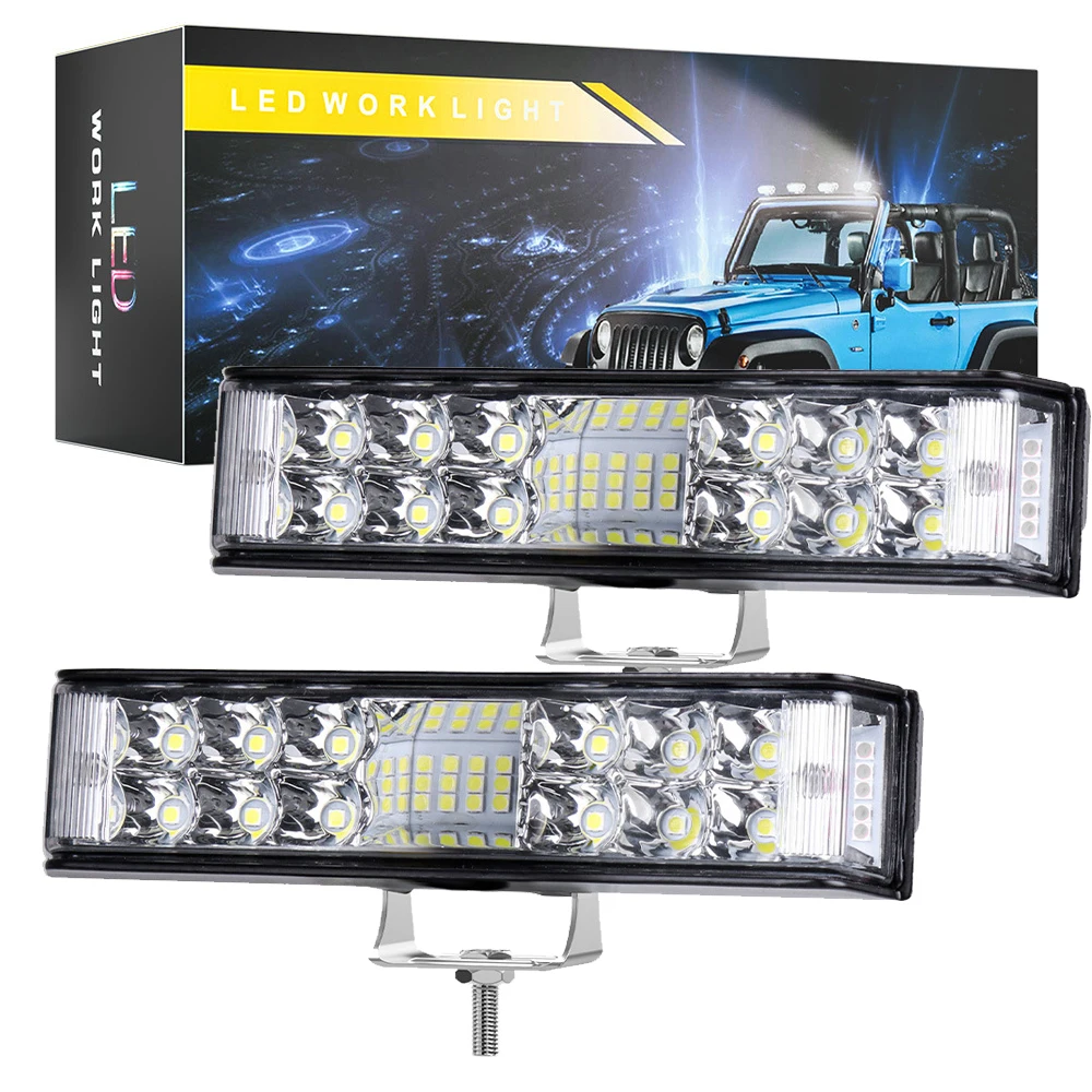 

2pcs LED Work Light Headlight Bar White DRL Driving Lamp 12V 24V Fog Lamp for Dirt Bike Cafe Racer ATV UTV Reverse Light