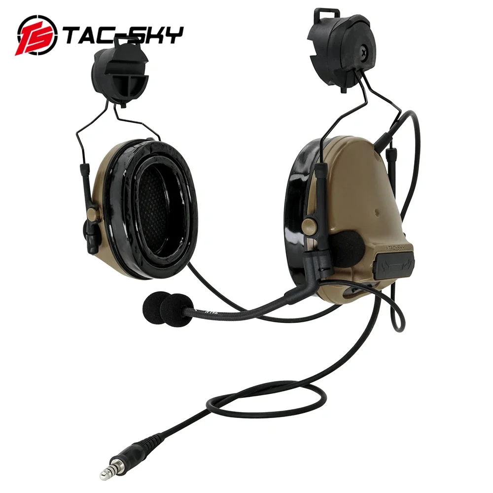 TS TAC-SKY Tactical Helmet ARC Bracket Version Military Headset COMTAC III Electronic Shooting Earmuffs Hearing Protection