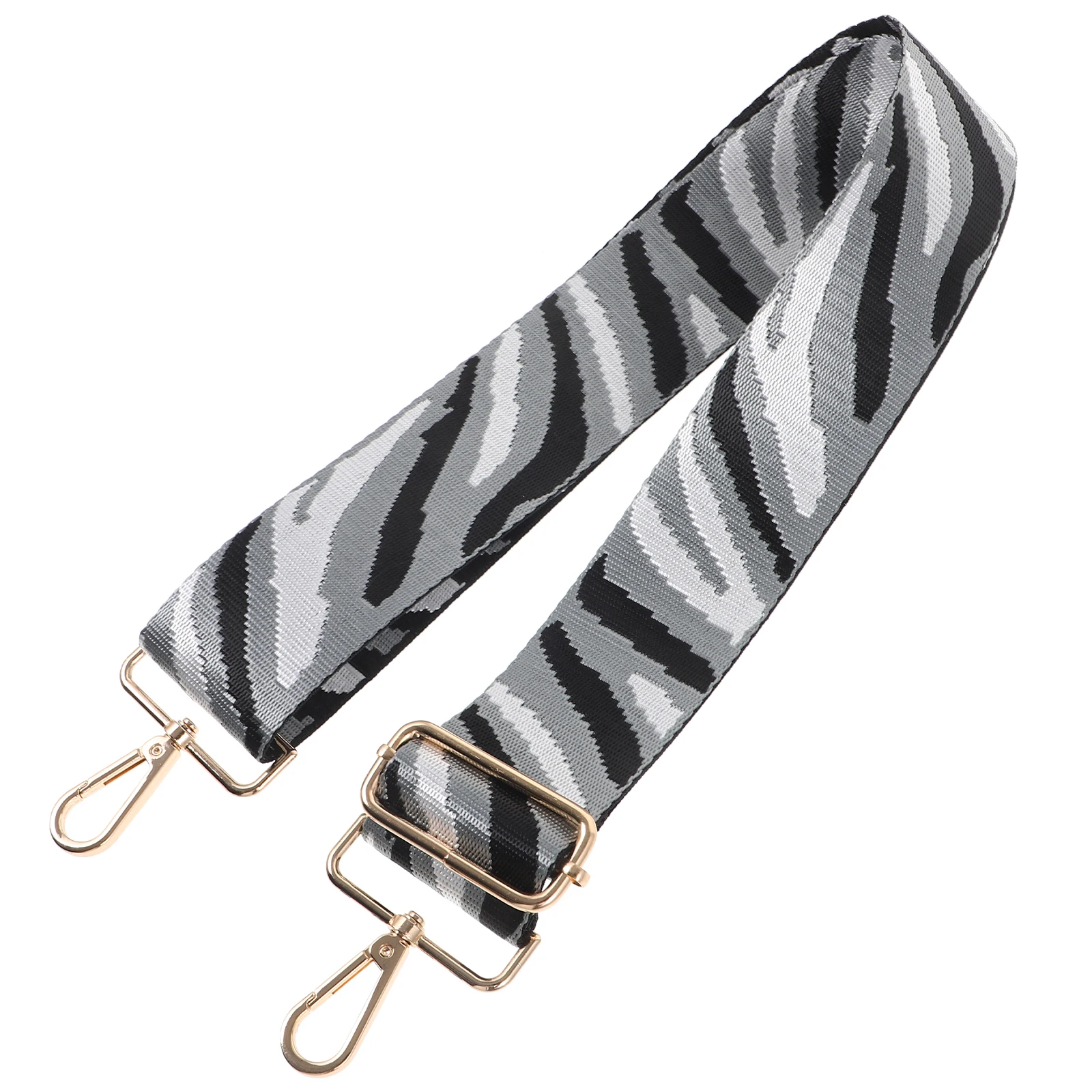 

Wide Shoulder Strap for Crossbody Bag Purse Adjustable Replacement Straps Cotton Gray Black White Pattern Long Adjustable