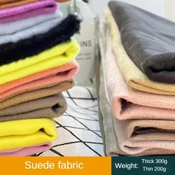 Suede Fabric Per Meter for Upholstery Clothes Hat Pillowcases Curtain Sewing Needlework Cloth Comfortable Wearable Brown Green