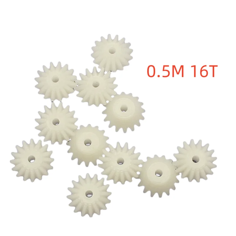 

10pcs/Lot 0.5M 16T Bevel Gear 1.95mm 2mm Helical Gear 90 Angle Plastic Gear DIY Model Transmission